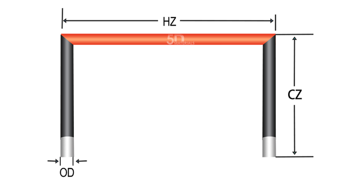 Gate type silicon carbide heating element - structural diagram